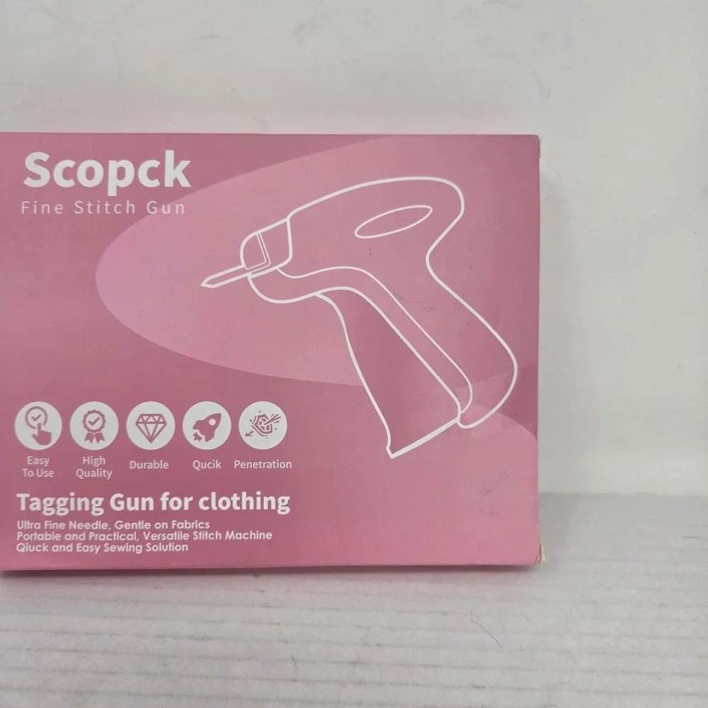 Scopck Fine Stitch Gun Pink Ultra Fine Needle Tagging Tool Sewing Machine NWT